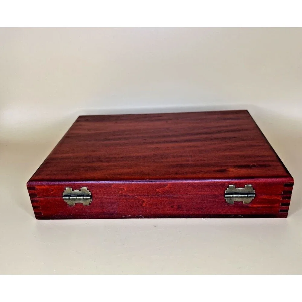 Microscope Slide Storage Case Box 100 Slides Wood -Adjustable Middle